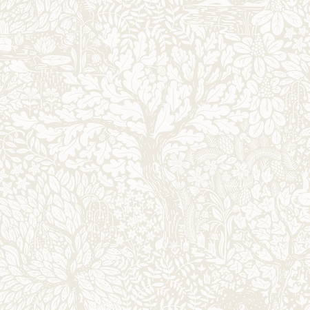 Manhattan Comfort Lisieux Olle Cream Forest Sanctuary 33 ft L X 209 in W Wallpaper BR4080-83111